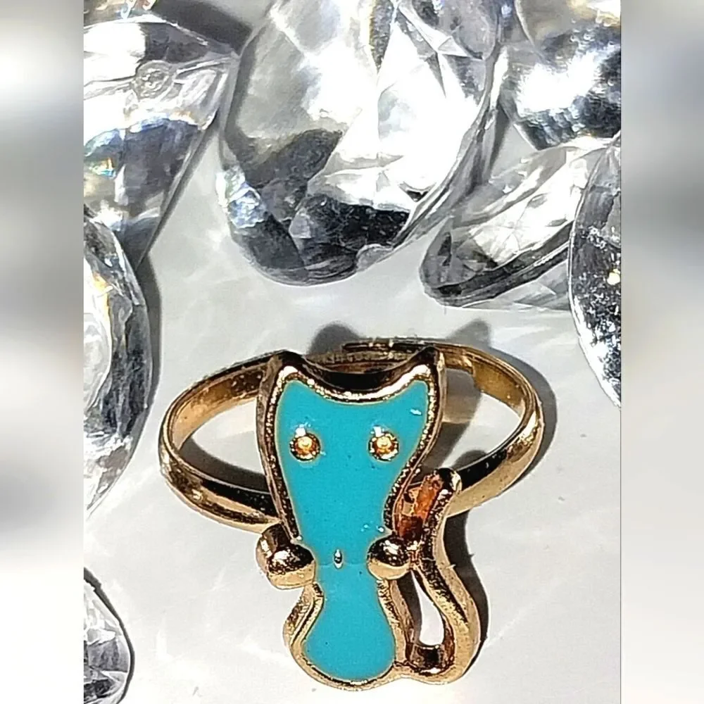 Super cute girls jeweled adjustable ring